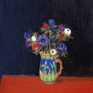 Anemones In A Minton jar - John Miller